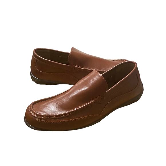 Deer Stags Driving Loafers Synthetic Leather Brown Size 7M - Picture 2 of 10